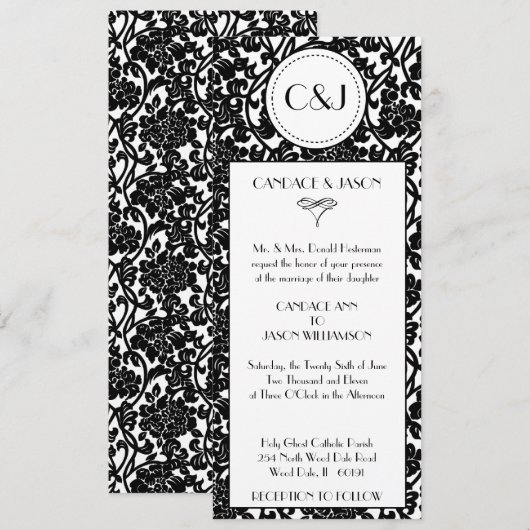 Gotische Einladung (Vorne/Hinten)