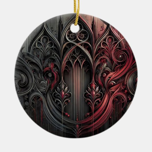 Gotische Elegance Keramik Ornament (Vorne)