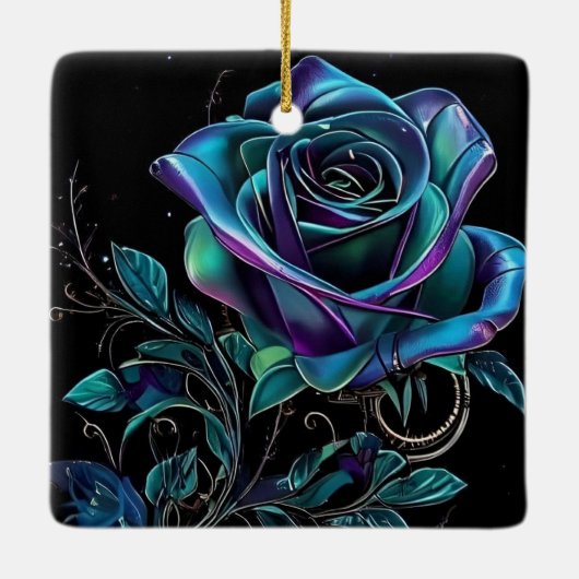 Gotische Elegance Weihnachten Keramikornament (Rückseite)