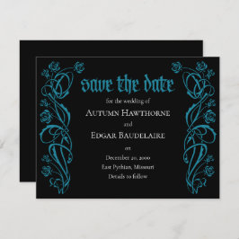 Gotische Elegante Rose Hochzeit Save The Date