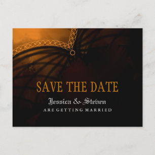 Gotische elegante Save the Date Postkarte