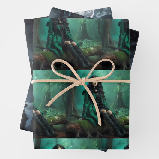 Gotische Eleganz - Drei Designs Geschenkpapier Set (Beispiel)