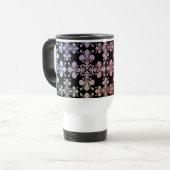 Gotische Eleganz Lilie Damask 3 Reisebecher (Vorderseite Links)