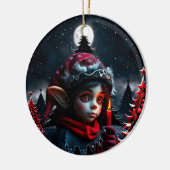 Gotische Elfenzauber unter Vollmond. Keramik Ornament (Links)