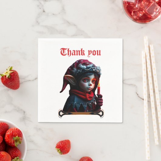 Gotische Elfenzauber unter Vollmond. Serviette (Beispiel)