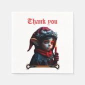 Gotische Elfenzauber unter Vollmond. Serviette (Vorderseite)