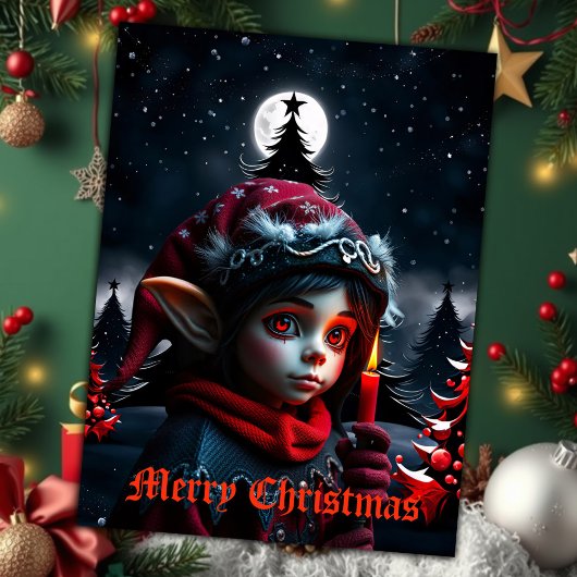 Gotische Elfenzauber unter Vollmond. Tischdecke