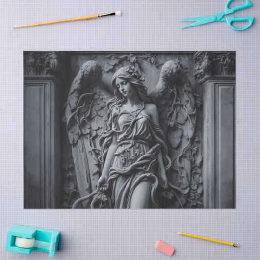 Gotische Engel- und Weinbilder Entstehung Seidenpapier (Basteln)