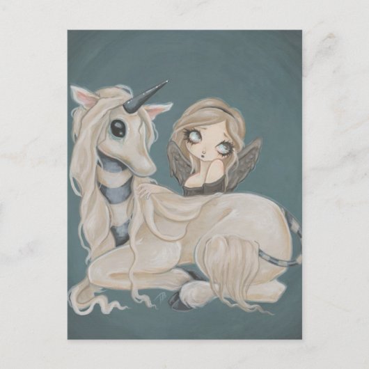 Gotische Engelsfee mit einmaliger Postkarte (Vorderseite)