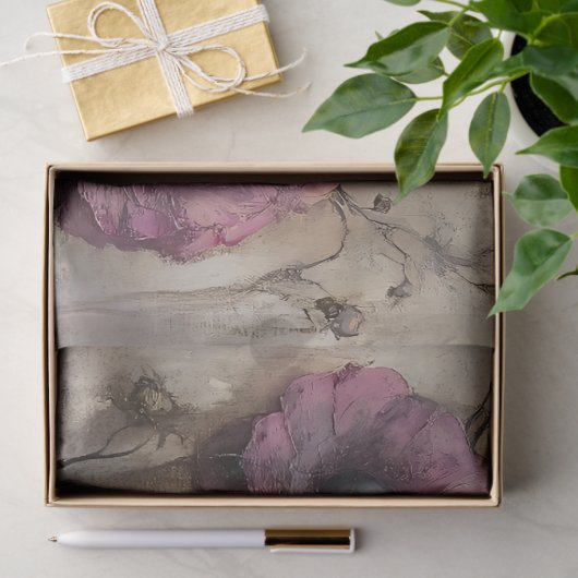 Gotische Fantasie Blumenstrauß mit Augen dekoupage Seidenpapier (Geschenk)