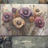 Gotische Fantasie Blumenstrauß mit Augen dekoupage Seidenpapier