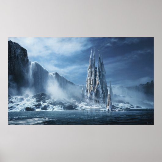 Gotische Fantasie oder entzückender Tempel Poster (Vorne)