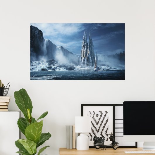 Gotische Fantasie oder entzückender Tempel Poster (Heimbüro)