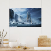 Gotische Fantasie oder entzückender Tempel Poster (Küche)