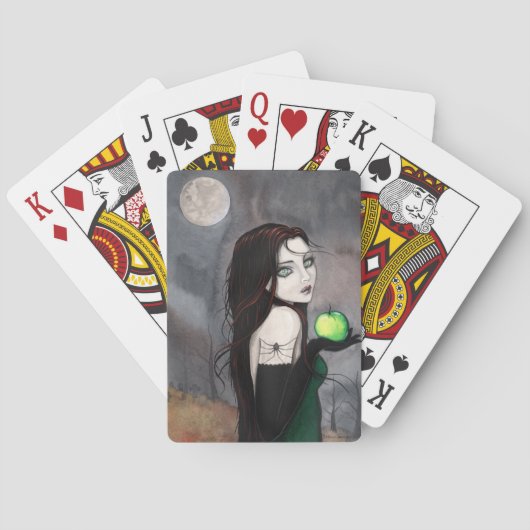 Gotische Fantasy Art Woman mit Apple Spielkarten (Rückseite)