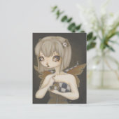 Gotische Fee mit Giftpostkarte Fantasy Art Postkarte (Stehend Vorderseite)