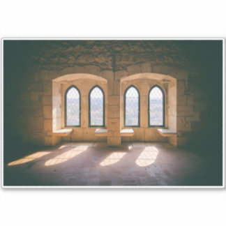 Gotische Fenster im Schloss Leiria Aufkleber