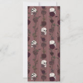 Gotische Florale Mauve-Pink Hochzeits-Programmkart (Rückseite)