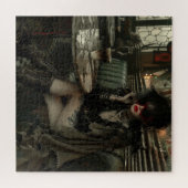 Gotische Frau im Café Puzzle (Horizontal)