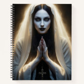 Gotische Frau im Gebet Notizblock (Vorderseite)