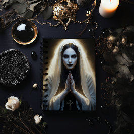 Gotische Frau im Gebet Notizblock