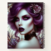 Gotische Frau im Jugendstil Notizblock (Rückseite)