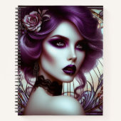 Gotische Frau im Jugendstil Notizblock (Vorderseite)