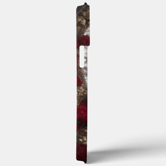 Gotische Frau mit Rote Rose-Headpiece Case-Mate iPhone Hülle (Rückseite / Rechts)