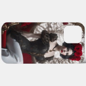 Gotische Frau mit Rote Rose-Headpiece Case-Mate iPhone Hülle (Rückseite (Horizontal))