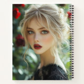 Gotische Frauen und Rote Rosen Notizblock (Rückseite)