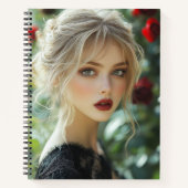 Gotische Frauen und Rote Rosen Notizblock (Vorderseite)