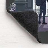 Gotische Friedhofs-Tor-Silhouette Mousepad (Ecke)
