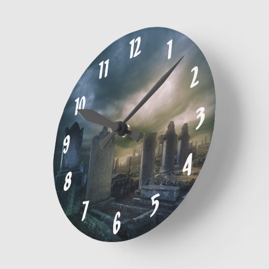 gotische Friedhofstollenuhr Runde Wanduhr (Winkel)