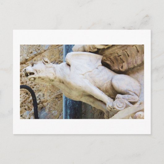 Gotische Gargoyle-Statue - ca. 1340 Postkarte (Vorderseite)