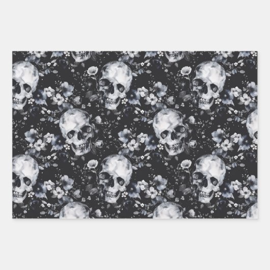 Gotische Gartenschnecken und Blumengoten Sommer Geschenkpapier Set (Vorderseite 2)