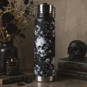Gotische Gartenschnecken und Blumengoten Sommer Trinkflasche
