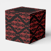 Gotische Gastgeschenk Hochzeit Box Rot und Schwarz Geschenkschachtel (Rückseite)