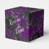 Gotische Gastgeschenk Hochzeit mit lila und schwar Geschenkschachtel (Rückseite)