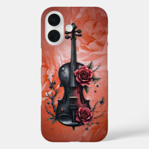 Gotische Geigenblüte mit rote Rosen iPhone 16 Hülle