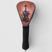 Gotische Geigenblüte mit rote Rosen Golf Headcover (Vorderseite)