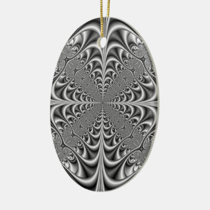 Gotische Geometrie in monochromen Ornamenten Keramik Ornament