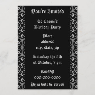 Gotische geometrische Kaleidoskop Geburtstagsparte Einladung