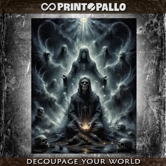 Gotische Geschichte: ein Meisterghost und sein Sch Seidenpapier