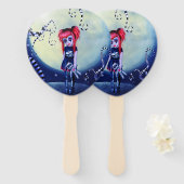 Gotische Girl-Voodoo-Puppe und gruselige Reben Fächer (Vorne und Hinten)