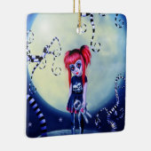 Gotische Girl-Voodoo-Puppe und gruselige Reben Keramikornament (Rechts)