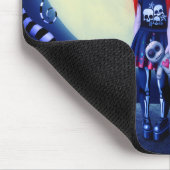 Gotische Girl-Voodoo-Puppe und gruselige Reben Mousepad (Ecke)