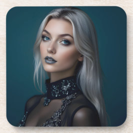 Gotische Grace: Ein Portrait der Elegance Getränkeuntersetzer