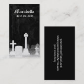 Gotische Graveyard-Grabstein-Geschäfts-Karte Visitenkarte (Vorne/Hinten)