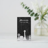 Gotische Graveyard-Grabstein-Geschäfts-Karte Visitenkarte (Stehend Vorderseite)