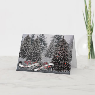 Gotische Gruß-Karten-Winter-Baum-Fahne Feiertagskarte